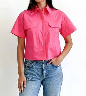 NEW TRINA TURK loreta top in magenta